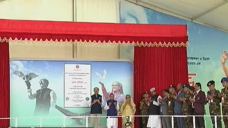 কালশী ফ্লাইওভারের উদ্বোধন করলেন শেখ হাসিনা