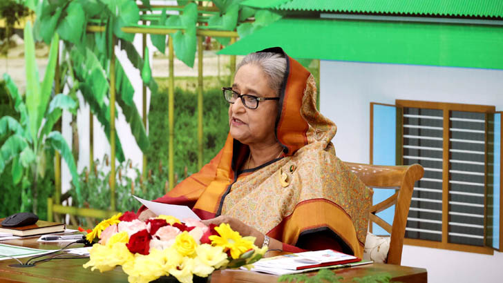 দেশের ৭ জেলাকে ভূমিহীন-গৃহহীনমুক্ত ঘোষণা করলেন শেখ হাসিনা