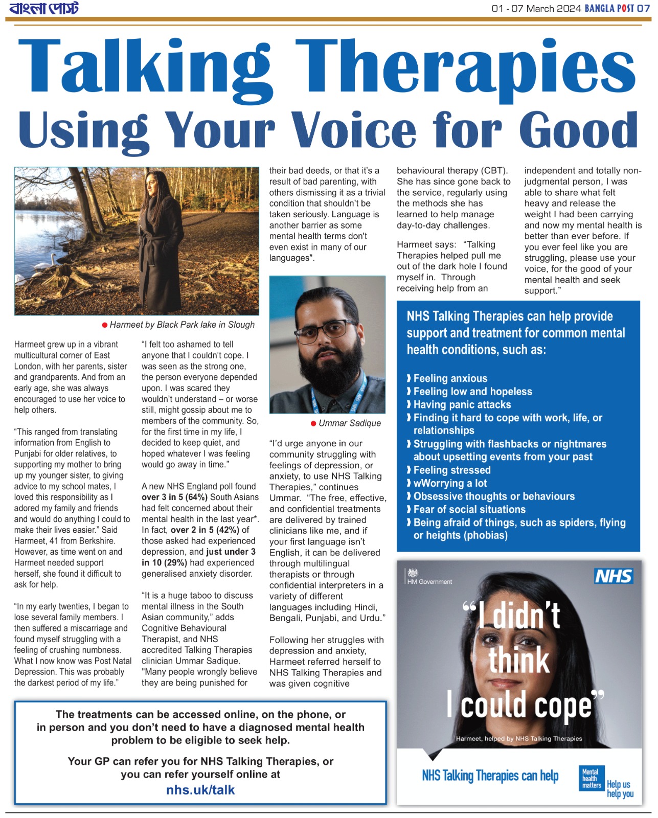 Talking Therapies – Using Your Voice for Good