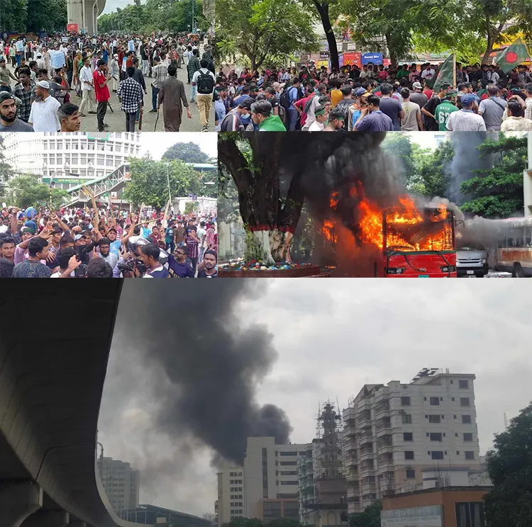 ঢাকার শাহবাগে উত্তেজনা, ভাঙচুর, আন্দোলনকারীদের নিয়ন্ত্রণে ঢাকার রাজপথ, মুন্সীগঞ্জে নিহত ২