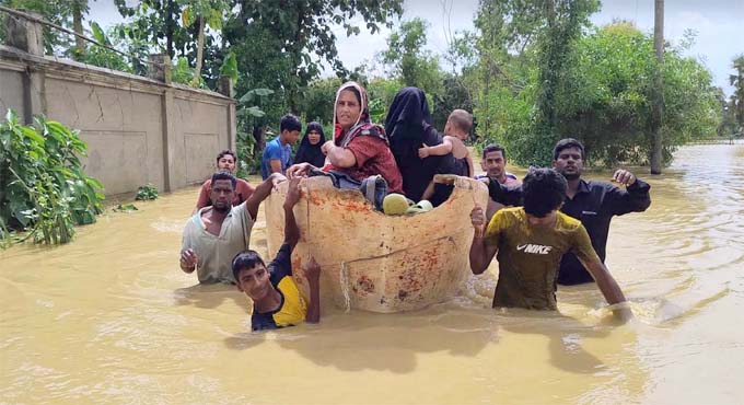চলমান বন্যায় মৃতের সংখ্যা বেড়ে ২৩ জন