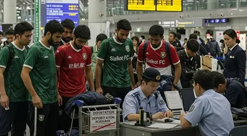 জাপানের বিমানবন্দরে আটক পাকিস্তানের ‘নকল’ ফুটবল দল