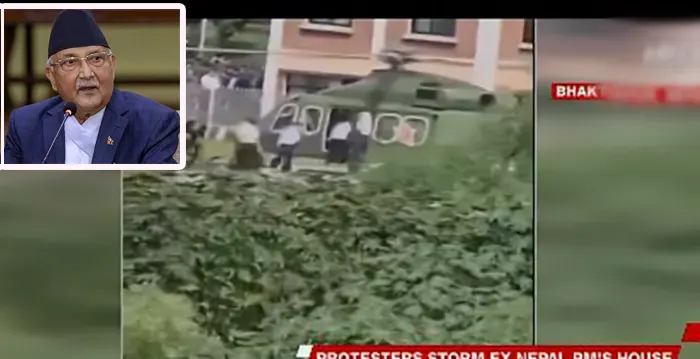 কাঠমান্ডু থেকে হেলিকপ্টারে কোথায় যাচ্ছেন ওলি!