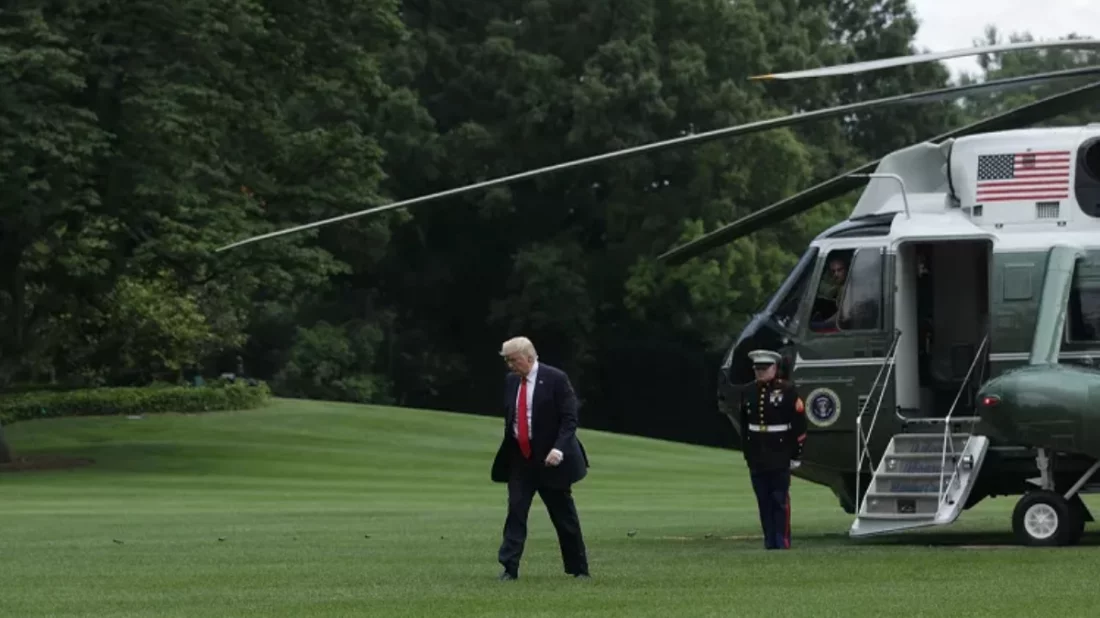 ট্রাম্পের হেলিকপ্টারে লেজার পয়েন্টার তাক করায় যুবক আটক